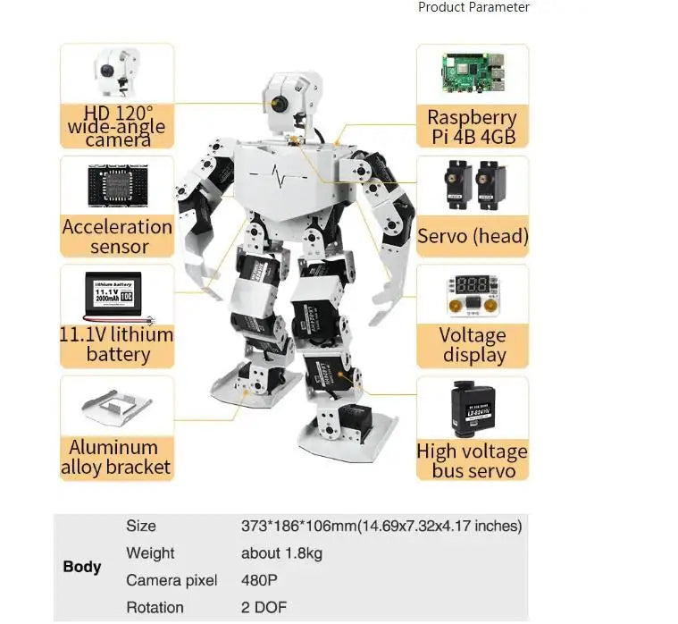 Custom Programmable Intelligent Humanoid Robot for Entertainment STEM Education Companion Christmas gift present robotics Manufacturer