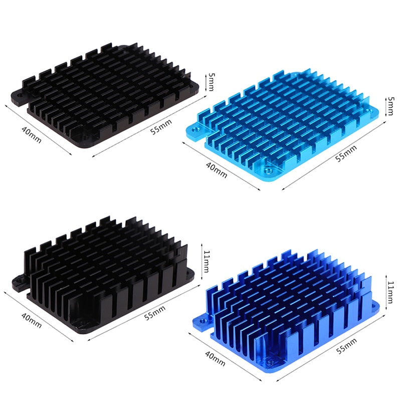 Custom Aluminum Alloy Heatsink Cooling Pad For Raspberry Pi Compute Module 4 CM4 Cooler Heat Sink 55x40x5mm/55x40x11mm 2sizes