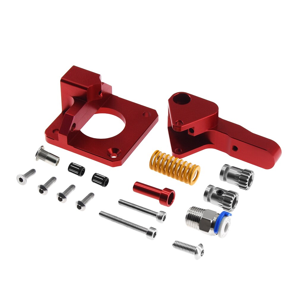 Aluminum Upgrade Dual Gear Mk8 Extruder For 3D Printer Extruder Ender 3 CR10 CR-10S PRO RepRap 1.75mm Drive Feed Double Pulley customize