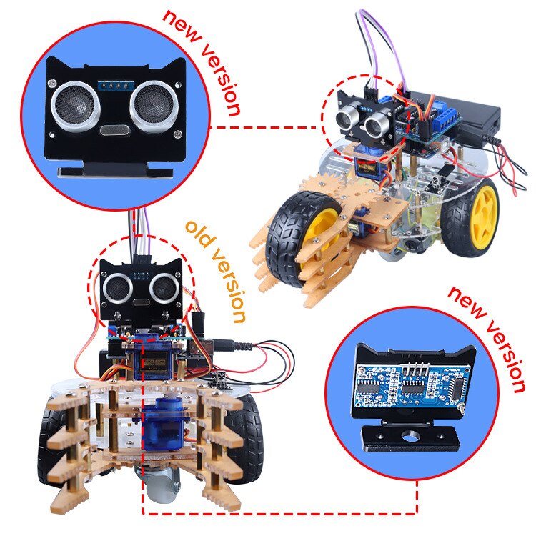 Arduino Intelligent Robot Car Kit Mechanical Arm Remote Control Grab Car Kit