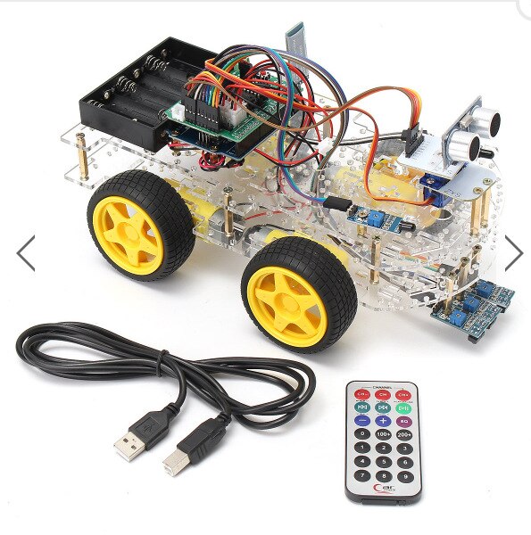 Arduino Smart Car Kit Arduino Bluetooth Tracking Ultrasonic Obstacle Avoidance Programmable Robot