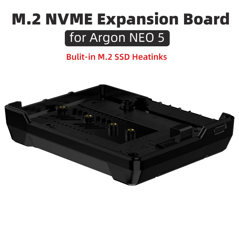 Custom NEO 5 M.2 NVME PCIE Expansion Board (Only) Built-in SSD Heatsink Boot Pi5 From NVME M.2 Drive