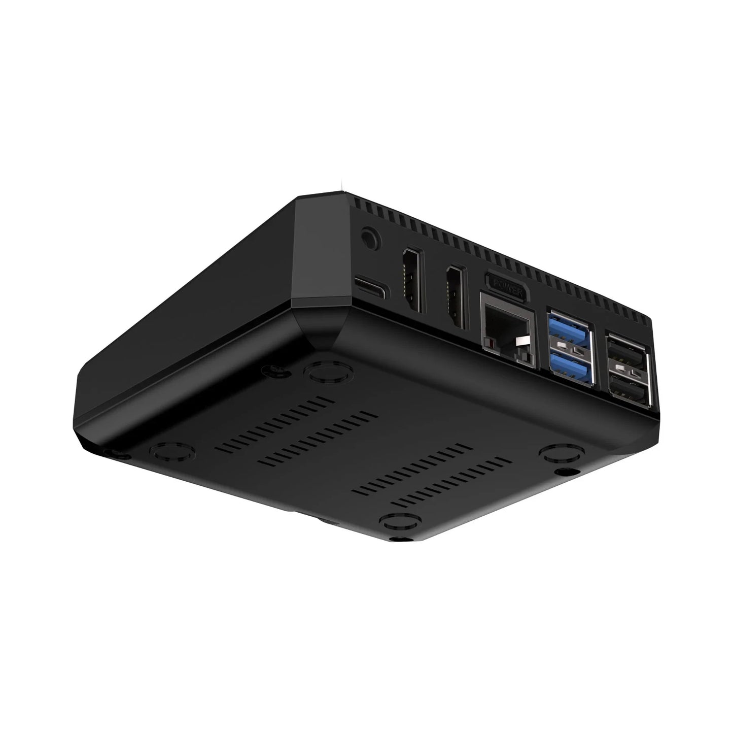 Custom ONE V3 Case for     Pi 5 Aluminum Shell Bulit-in PWM Fan Full HDMI-compatible IR Power Button Receiver for RPI 5 Pi5