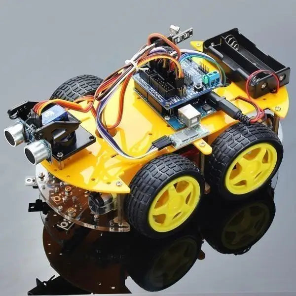 Custom Avoidance tracking Motor Smart Robot Car Chassis Kit Speed Encoder Battery 4WD Ultrasonic module For Arduino