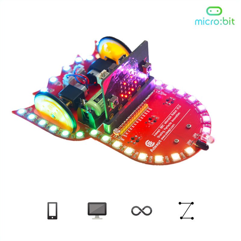 BBC robotic steam original genuine micro: bit dreamy starry sky led tracking and obstacle avoidance robot