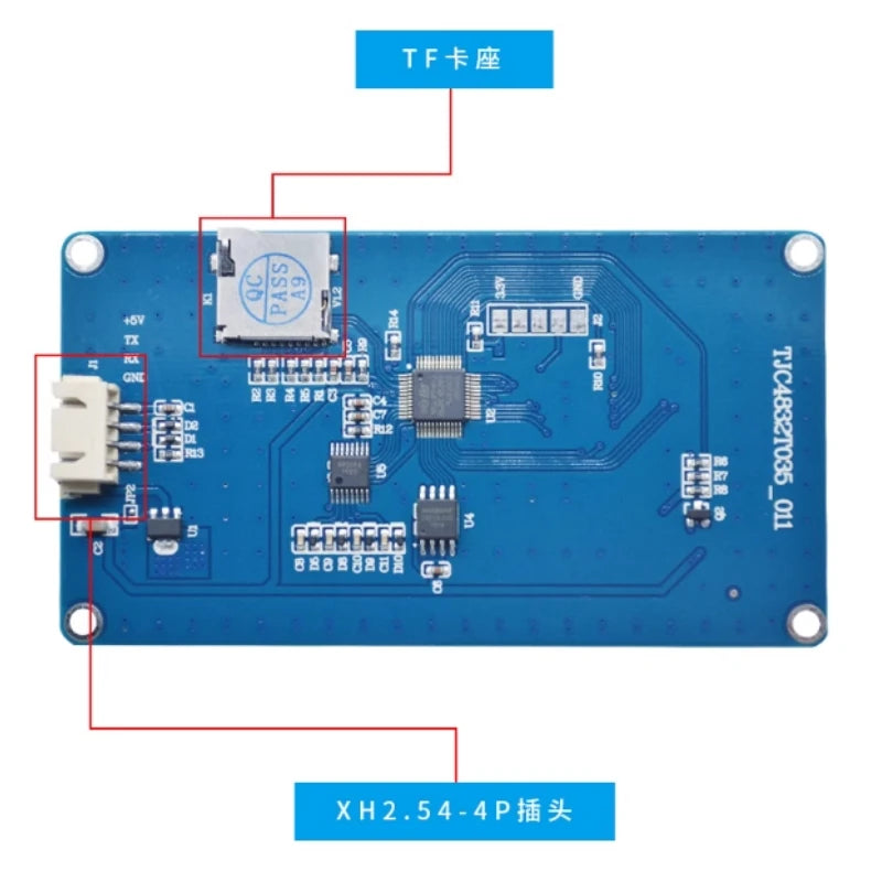 Custom T0 series serial port screen 2.4/2.8/3.5-inch small-sized resistive touch LCD display screen