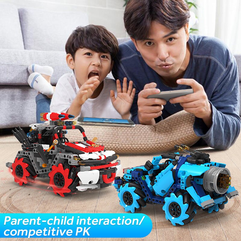 Building blocks programming puzzles remote control racing children assembly plug-in toys