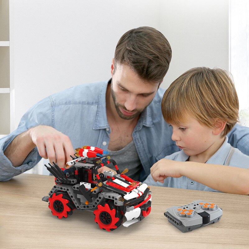 Building blocks programming puzzles remote control racing children assembly plug-in toys