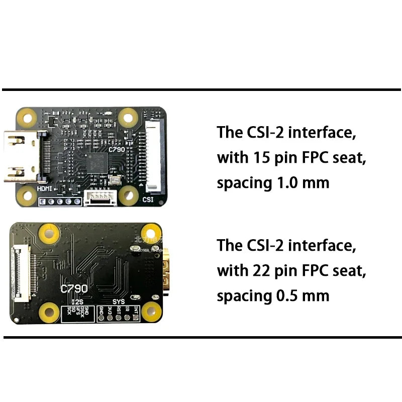 Custom C790 1080P 60Hz HDMI-compatible IN to CSI-2 Adapter & I2S BliKVM PiKVM "KVM over IP" Board supports Audio Backpower Mitigation
