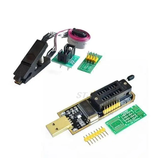 Custom CH341A 24 25 Series EEPROM Flash BIOS USB Programmer Module + SOIC8 SOP8 Test Clip For EEPROM 93CXX / 25CXX / 24CXX DIY KIT