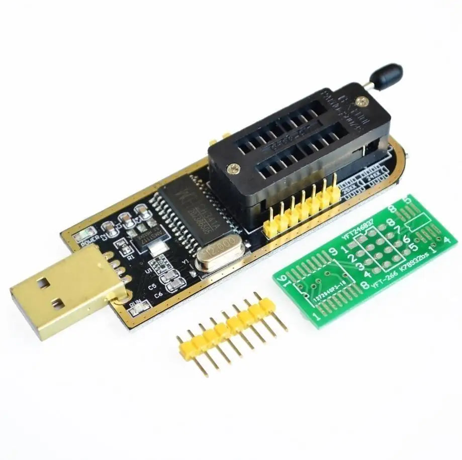 Custom CH341A 24 25 Series EEPROM Flash BIOS USB Programmer Module + SOIC8 SOP8 Test Clip For EEPROM 93CXX / 25CXX / 24CXX DIY KIT