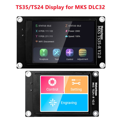 Custom CNC Laser Engraving Machine Offline Control   MKS TS24/TS35-R LCD Touch Screen For MKS DLC32 V2.1 Motherboard ESP32 Wifi