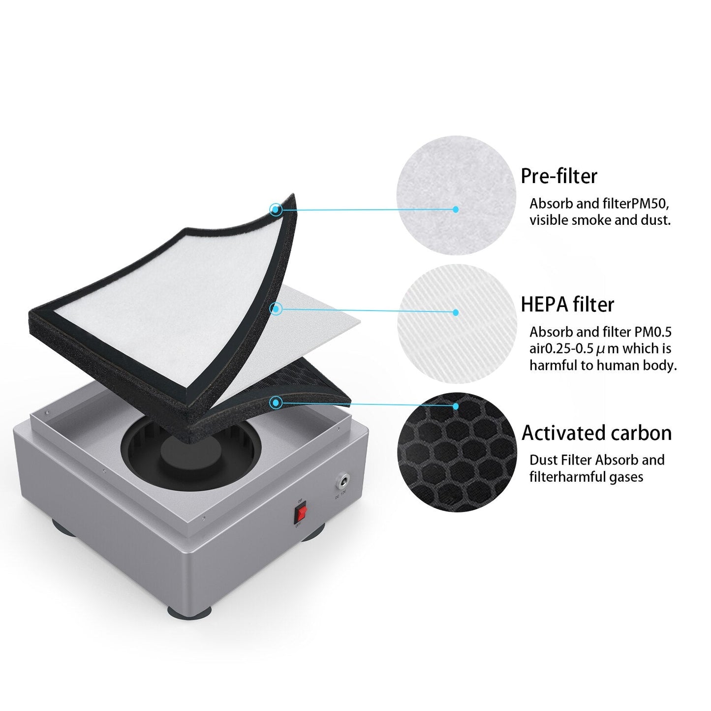 Co2 Laser Engraving Machine Fume Extractor TT-P1 Smoke Purifier For CNC Laser Engraver Filter Dust Purification System customize