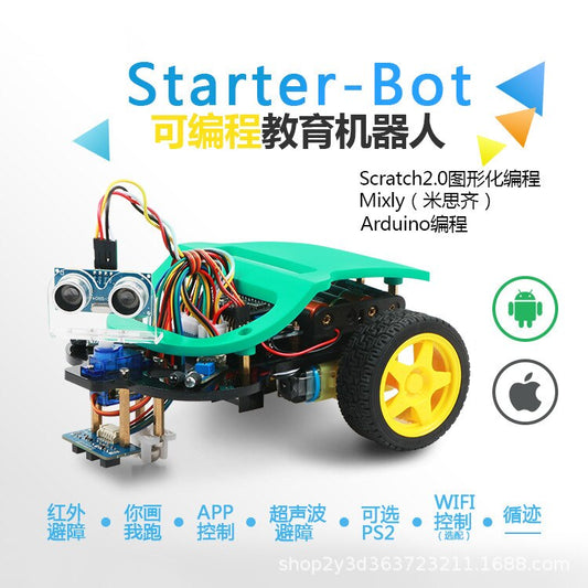 Compatible with Arduino Programmable Educational Robot Intelligent Car DIY Kit Scratch Maker