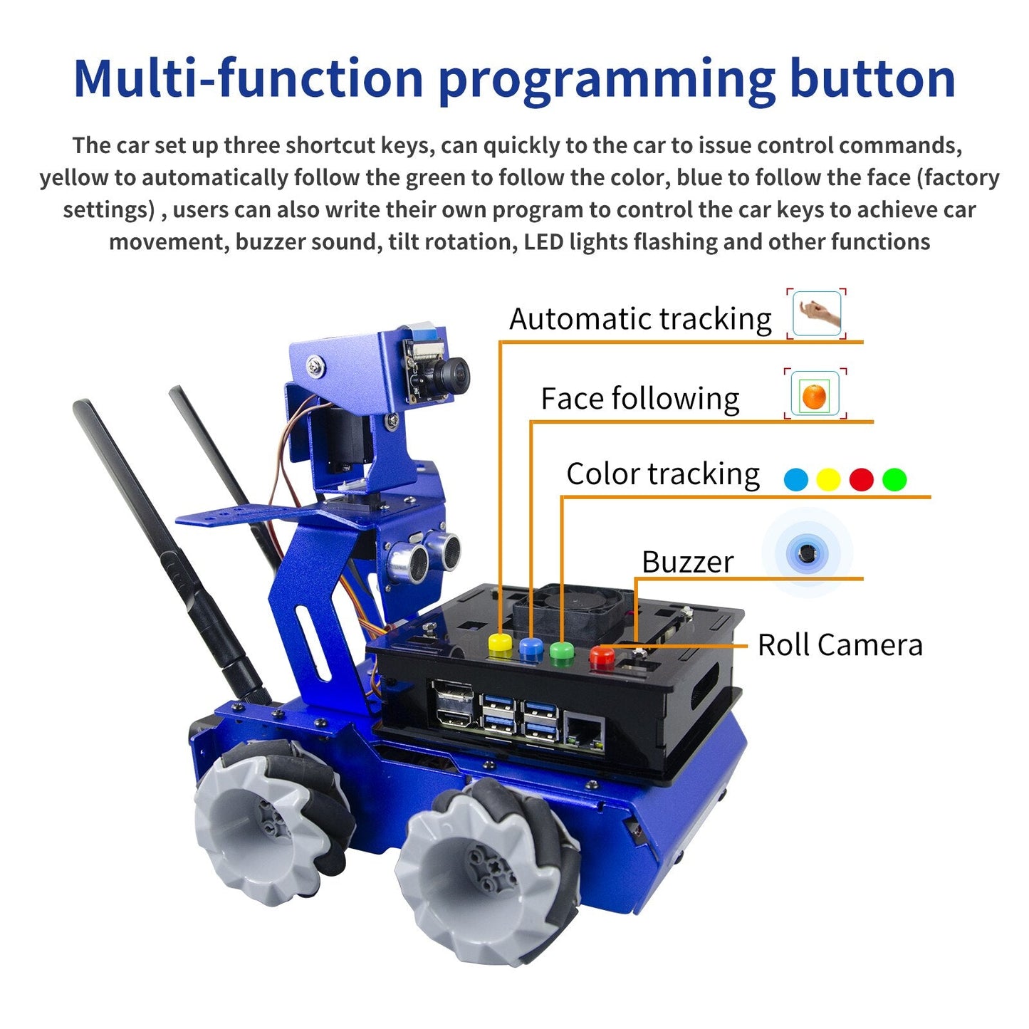 Custom 2.0 WIFI Wireless Robot Car Compatible Jetson Nano Remote Control HD Camera Robotic Learning Educational Toy