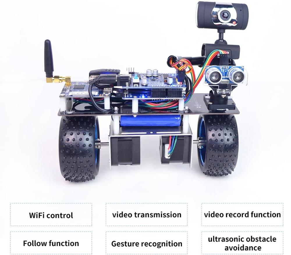 Custom 2-Wheel Self-Balancing Robot car kit, WiFi Smart Robot car with 2-DOF Hd Camera，Android/iOS APP PC Remote Control