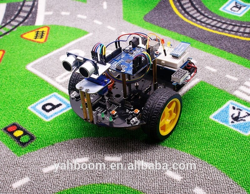 Custom 2WD Multi-functional 2 in1 Smartduino DIY Robot R3 Starter Car Kit For Programming Education