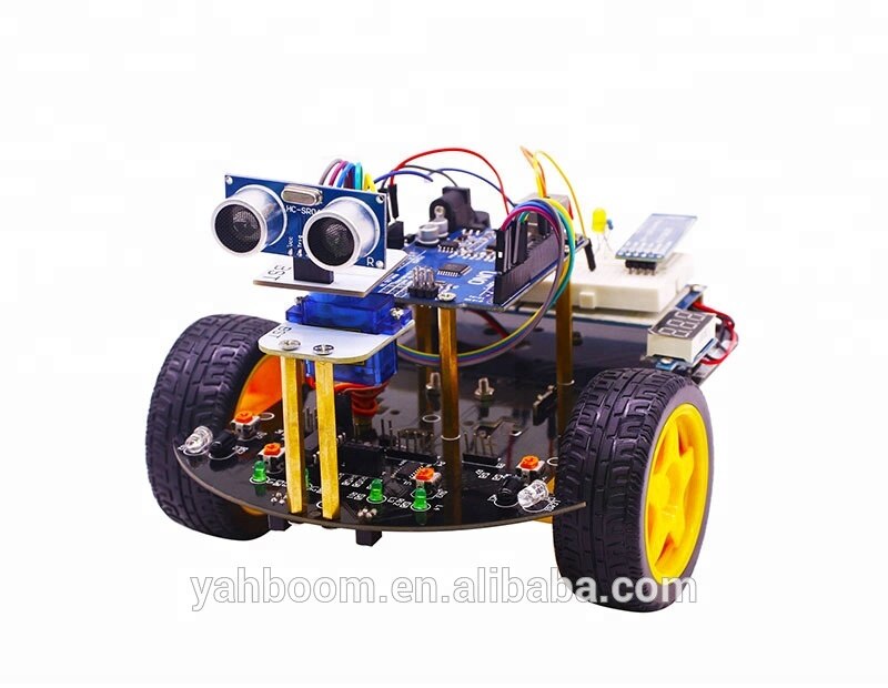 Custom 2WD Multi-functional 2 in1 Smartduino DIY Robot R3 Starter Car Kit For Programming Education