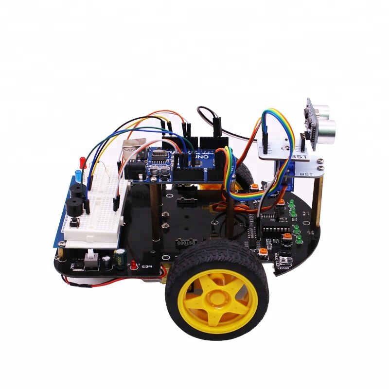 Custom 2WD Multi-functional 2 in1 Smartduino DIY Robot R3 Starter Car Kit For Programming Education