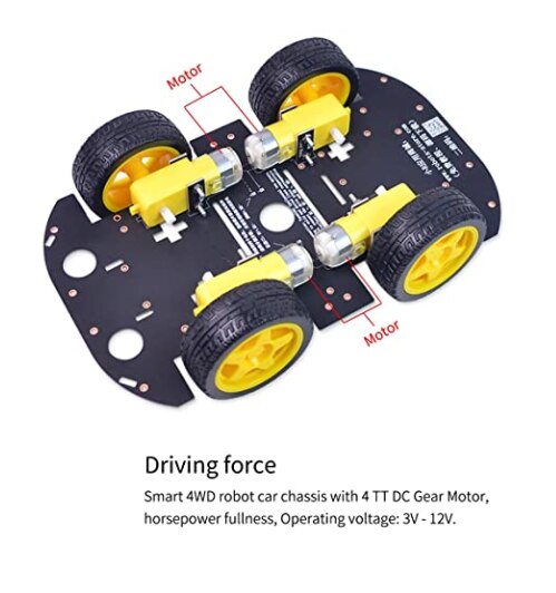 Custom 4WD Robot Chassis Kit with 4 TT Motor for Arduino/Raspberry Pi