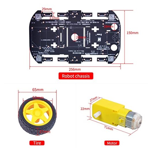 Custom 4WD Robot Chassis Kit with 4 TT Motor for Arduino/Raspberry Pi