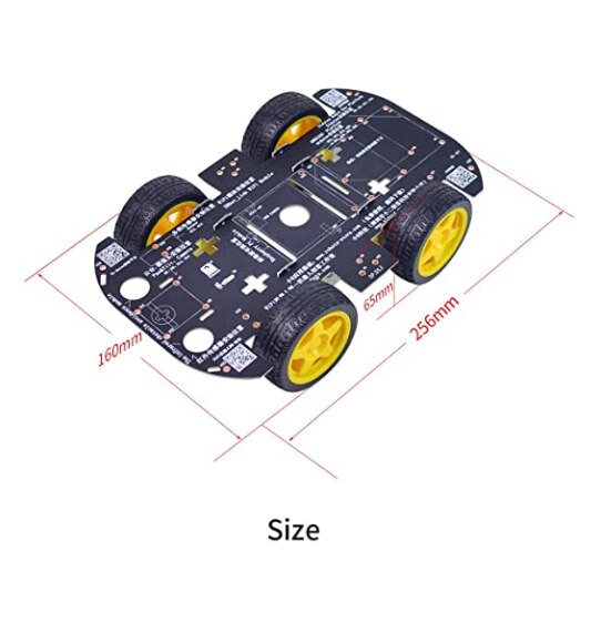 Custom 4WD Robot Chassis Kit with 4 TT Motor for Arduino/Raspberry Pi