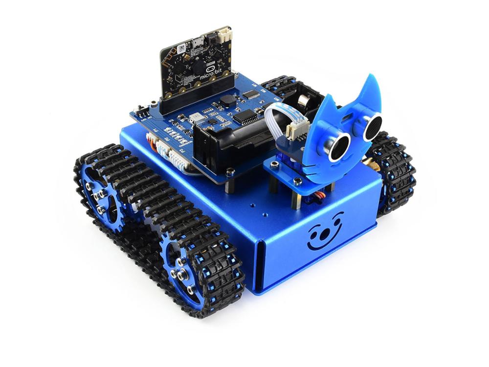 Custom Bot Starter Tracked Robot Building Kit Based on BBC micro:bit V2/ micro:bit original version, or Acce Kit only