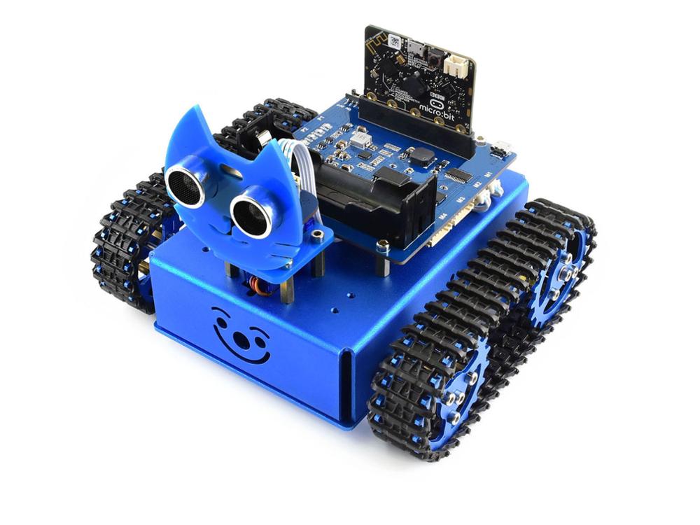 Custom Bot Starter Tracked Robot Building Kit Based on BBC micro:bit V2/ micro:bit original version, or Acce Kit only