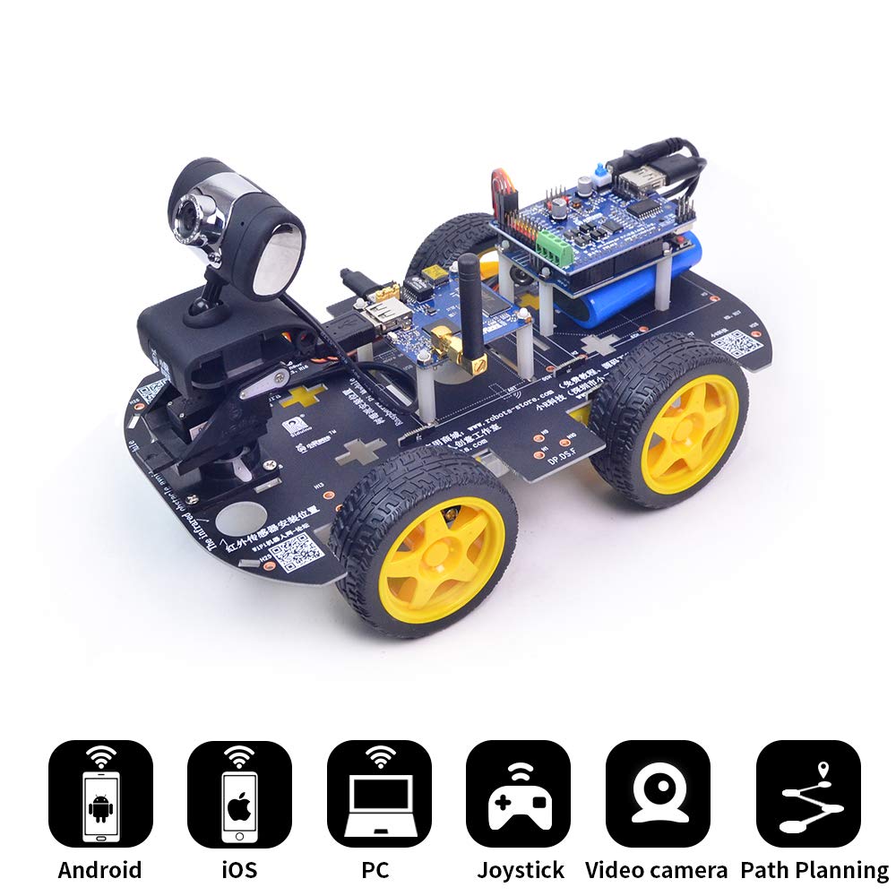 Custom DS WiFi Smart Robot Car Kit for Arduino ,Remote Control HD Camera FPV Robotics Learning & Electronic Toy