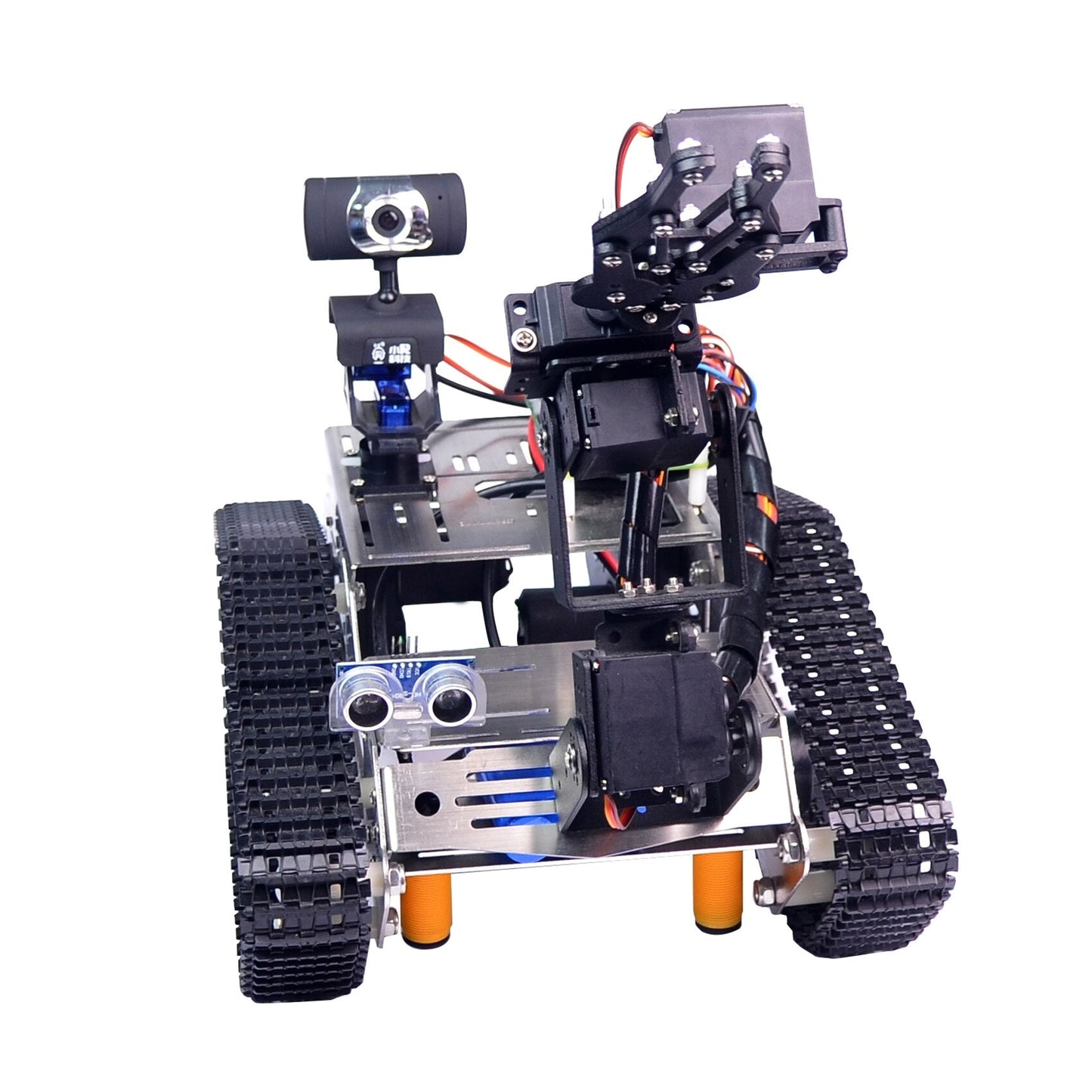 Custom Hot sale DIY educational robot wireless WIFI smart tank robot car with raspberry pi 4B Battery style tank robot car