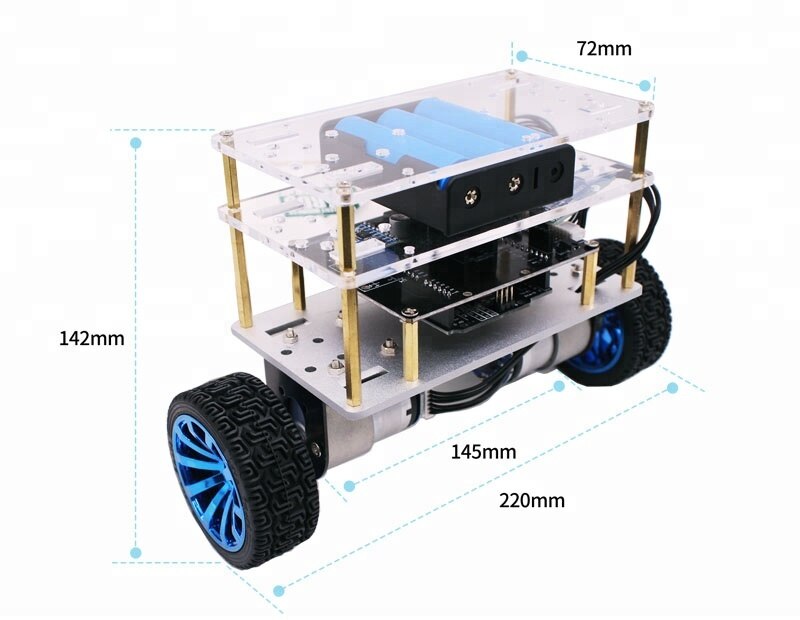 Custom RC Two Wheel DIY Arduinos R3 Balance Educational Robot Kit With Beautiful Acrylic Platform