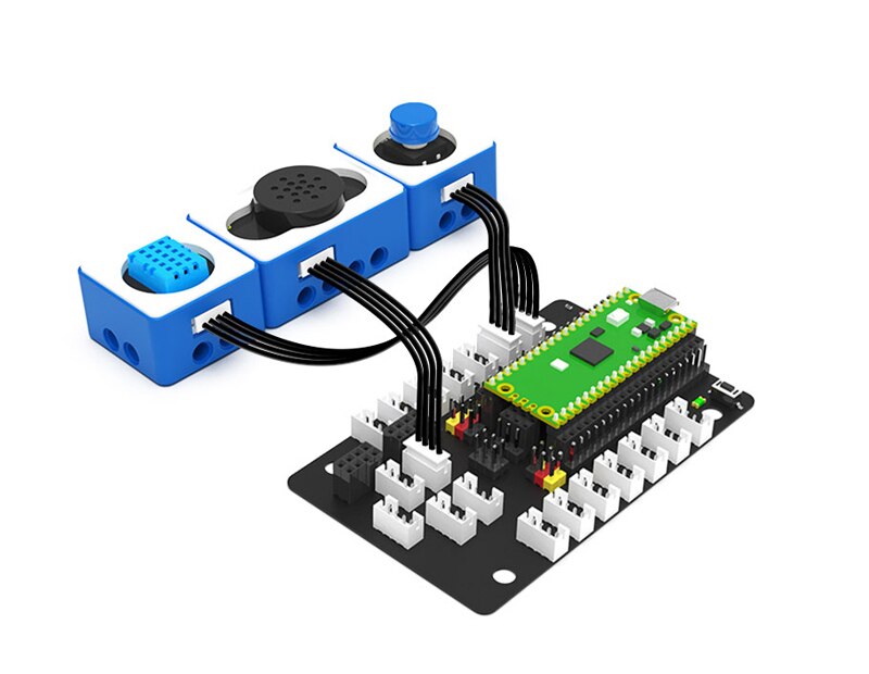 Custom Raspberry Pi Pico Sensor Expansion Board with servo pins SPI serial and IIC interface design for world of module