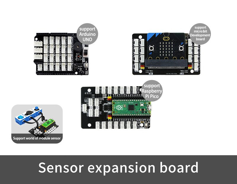 Custom Raspberry Pi Pico Sensor Expansion Board with servo pins SPI serial and IIC interface design for world of module