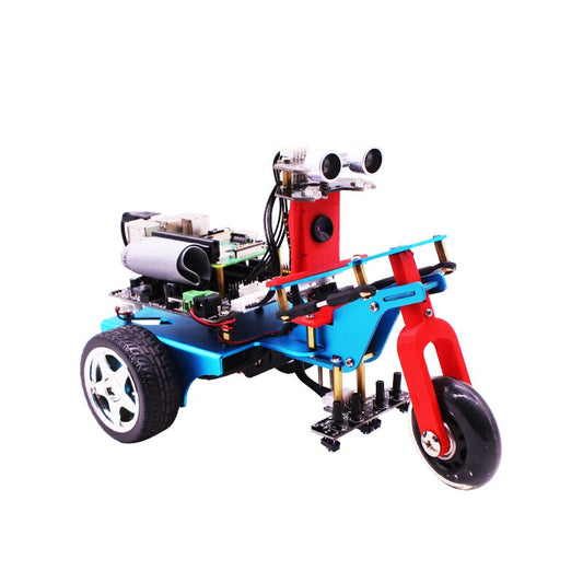 Custom STEAM Programming 3WD Smart Robot Car Kit For Raspberry Pi 3B+/4B With HD Camera