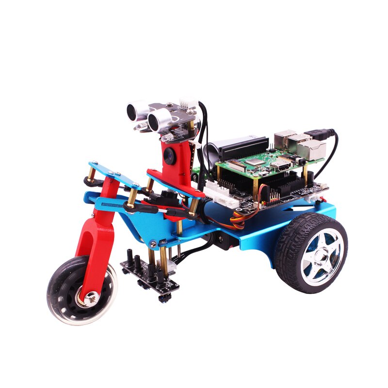 Custom STEAM Programming 3WD Smart Robot Car Kit For Raspberry Pi 3B+/4B With HD Camera