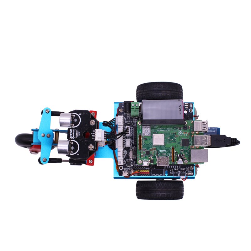 Custom STEAM Programming 3WD Smart Robot Car Kit For Raspberry Pi 3B+/4B With HD Camera