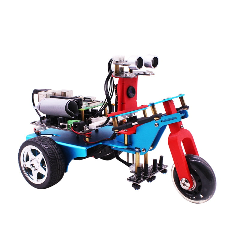 Custom STEAM Programming 3WD Smart Robot Car Kit For Raspberry Pi 3B+/4B With HD Camera