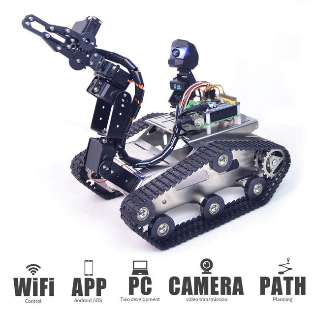 Custom Smart Robot Car Kit for Raspberry Pi, WiFi/Bluetooth Control, Path Planning, Programmable Robot Kit