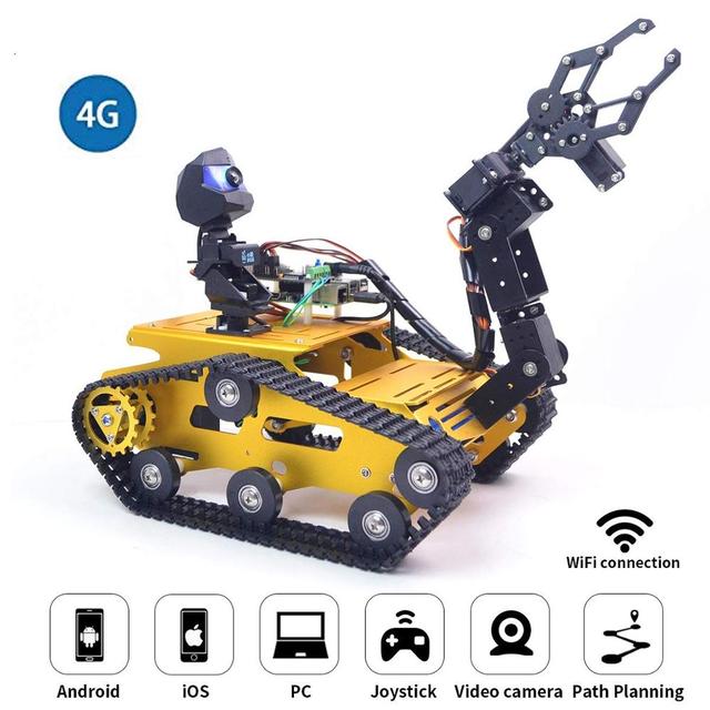 Custom Smart Robot Car Kit for Raspberry Pi, WiFi/Bluetooth Control, Path Planning, Programmable Robot Kit