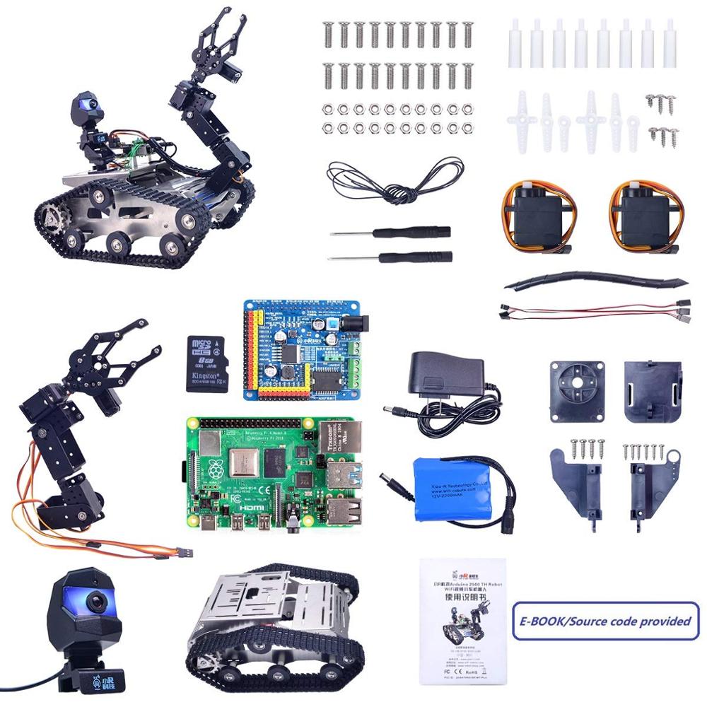 Custom Smart Robot Car Kit for Raspberry Pi, WiFi/Bluetooth Control, Path Planning, Programmable Robot Kit