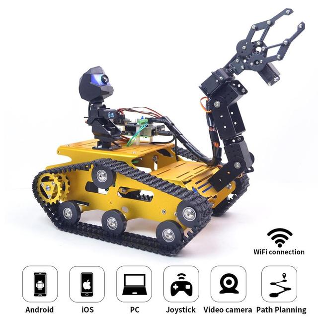 Custom Smart Robot Car Kit for Raspberry Pi, WiFi/Bluetooth Control, Path Planning, Programmable Robot Kit