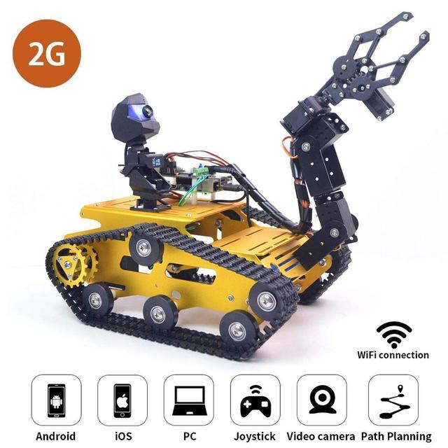 Custom Smart Robot Car Kit for Raspberry Pi, WiFi/Bluetooth Control, Path Planning, Programmable Robot Kit