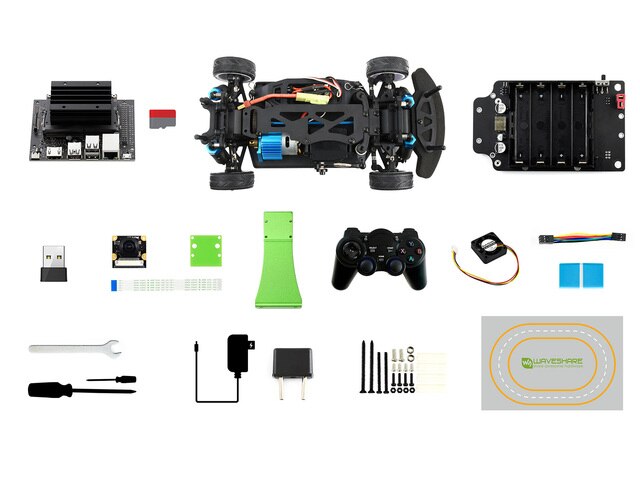 Custom Waveshare JetRacer Pro 2GB AI Kit, High Speed AI Racing Robot Powered by Jetson Nano 2GB, Pro Version