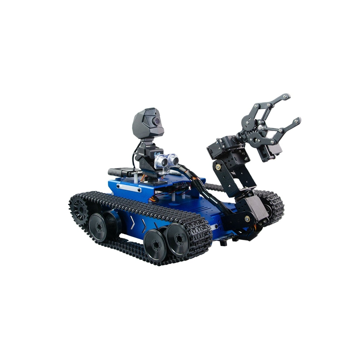 Custom Wireless remote control AI smart robot tank with Raspberry Pi 4B4G Big claw