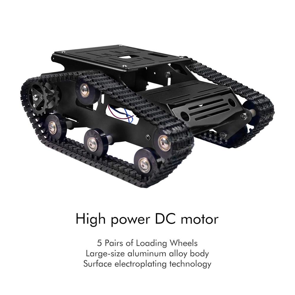 Custom smart robot car Tank chassis kit aluminum alloy motor Adueno/Raspberry PI DIY remote control robot