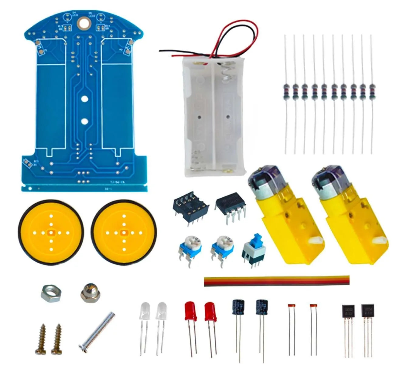 Custom D2-1 DIY Kit Intelligent Tracking Line Smart Car Kit TT Motor Electronic DIY Kit Smart Patrol Automobile Parts DIY Electronic