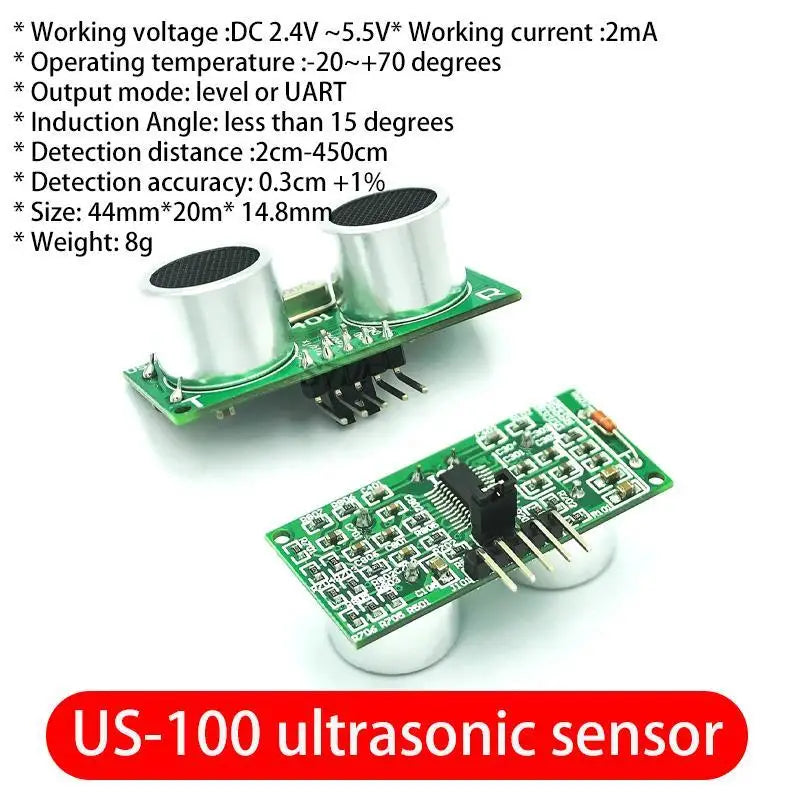 Custom DC 2.4V~5.5V US-100 Ultrasonic Sensor/Ultrasonic Ranging  Module with Temperature