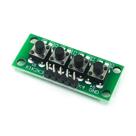 Custom DIY Kit 1x4 4 Independent Key Button Keypad Keyboard Module Mcu for Arduino Student Class Design Graduation Project Experiment