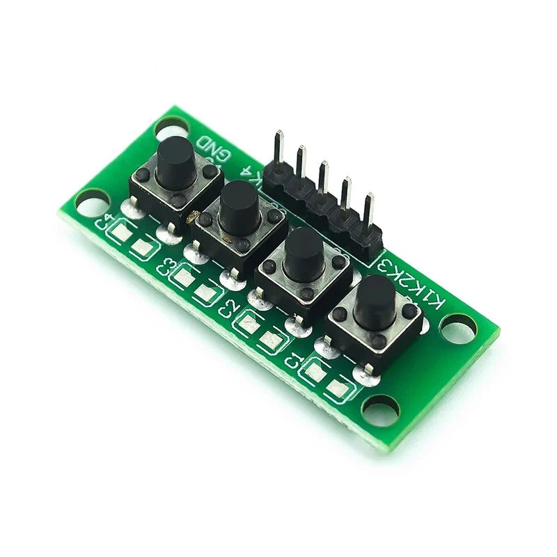 Custom DIY Kit 1x4 4 Independent Key Button Keypad Keyboard Module Mcu for Arduino Student Class Design Graduation Project Experiment