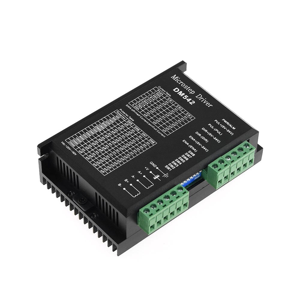 DM542 Stepper Motor Controller 2-Phase Digital Stepper Motor Driver  128 Subdivision DC 18-48 VDC Max. 4.2A for 42 57 86 Motors customize